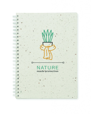 Logo trade corporate gift photo of: A5 seed paper cover notebook